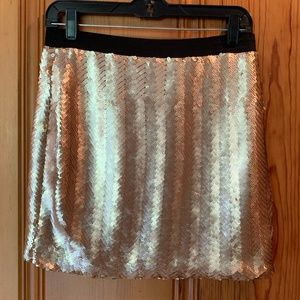 DKNYC matte gold sequin miniskirt S